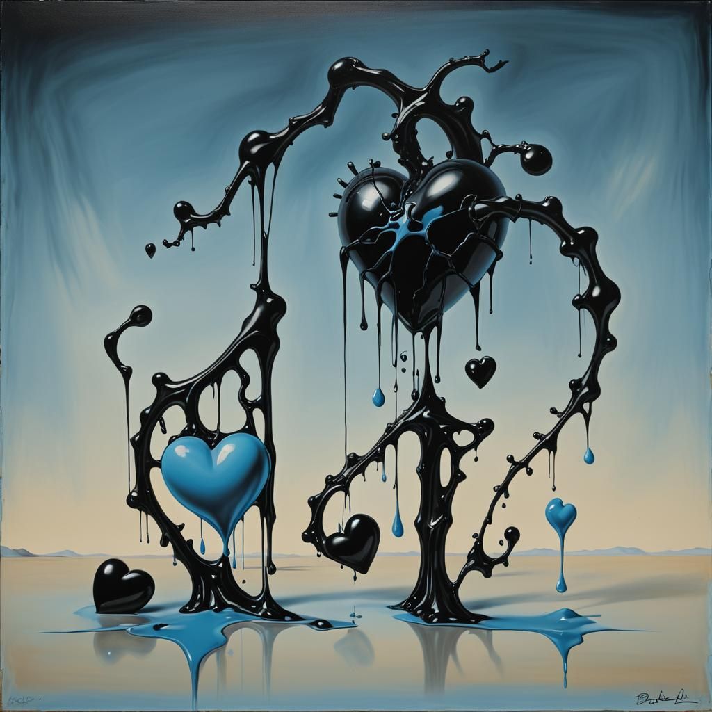 Surreal Melting Scene in Dali Style