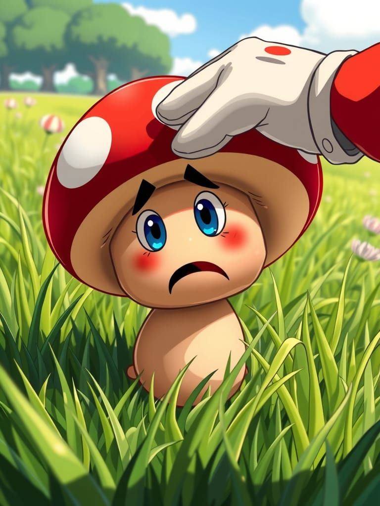 Cel-Shaded Mushroom in Peril