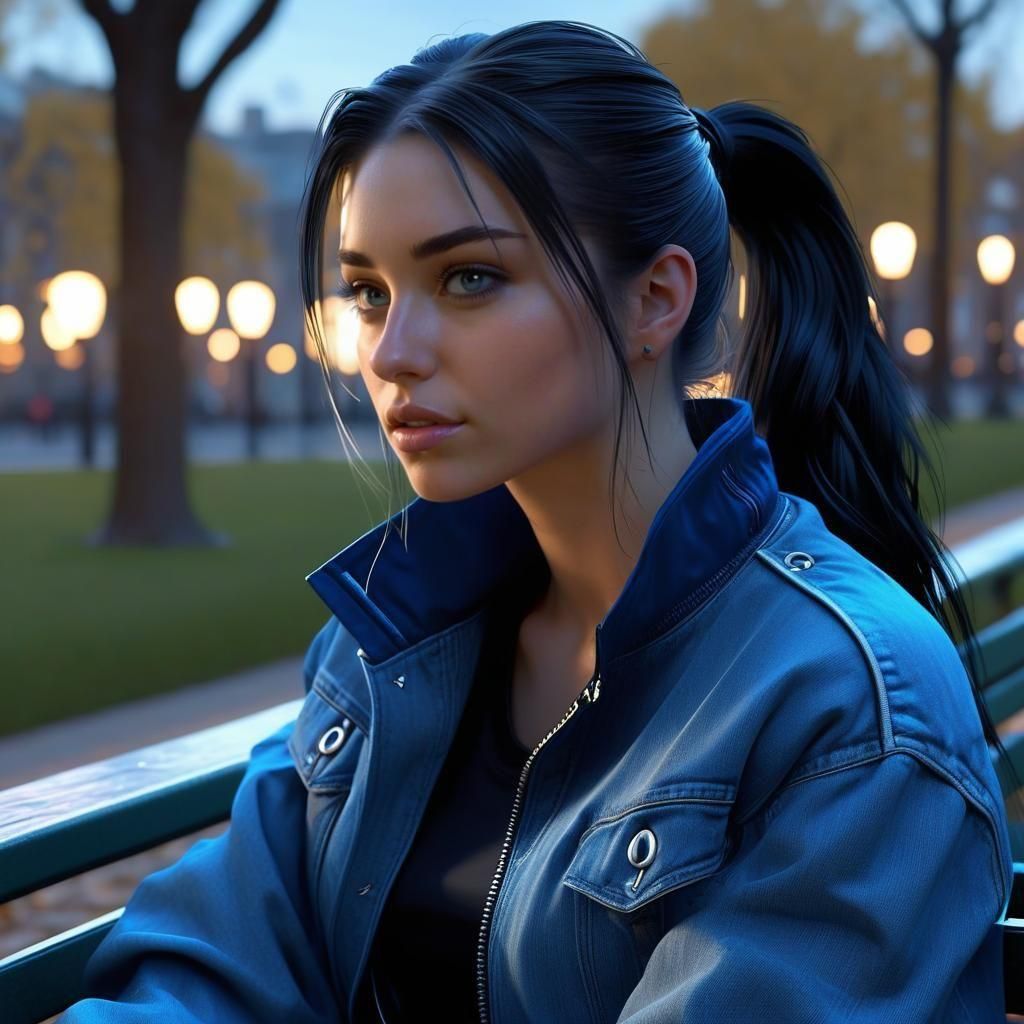 Electric Girl Portrait in Hyperdetailed Digital Art