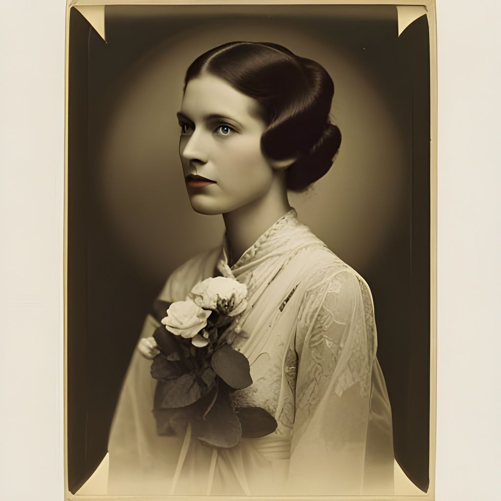 Vintage Photo of a Young Woman in Sepia
