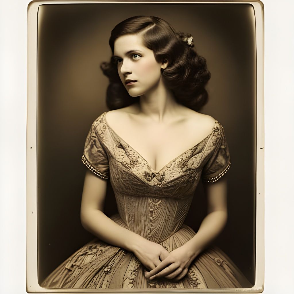 Vintage Photo of Woman in Sepia Tones