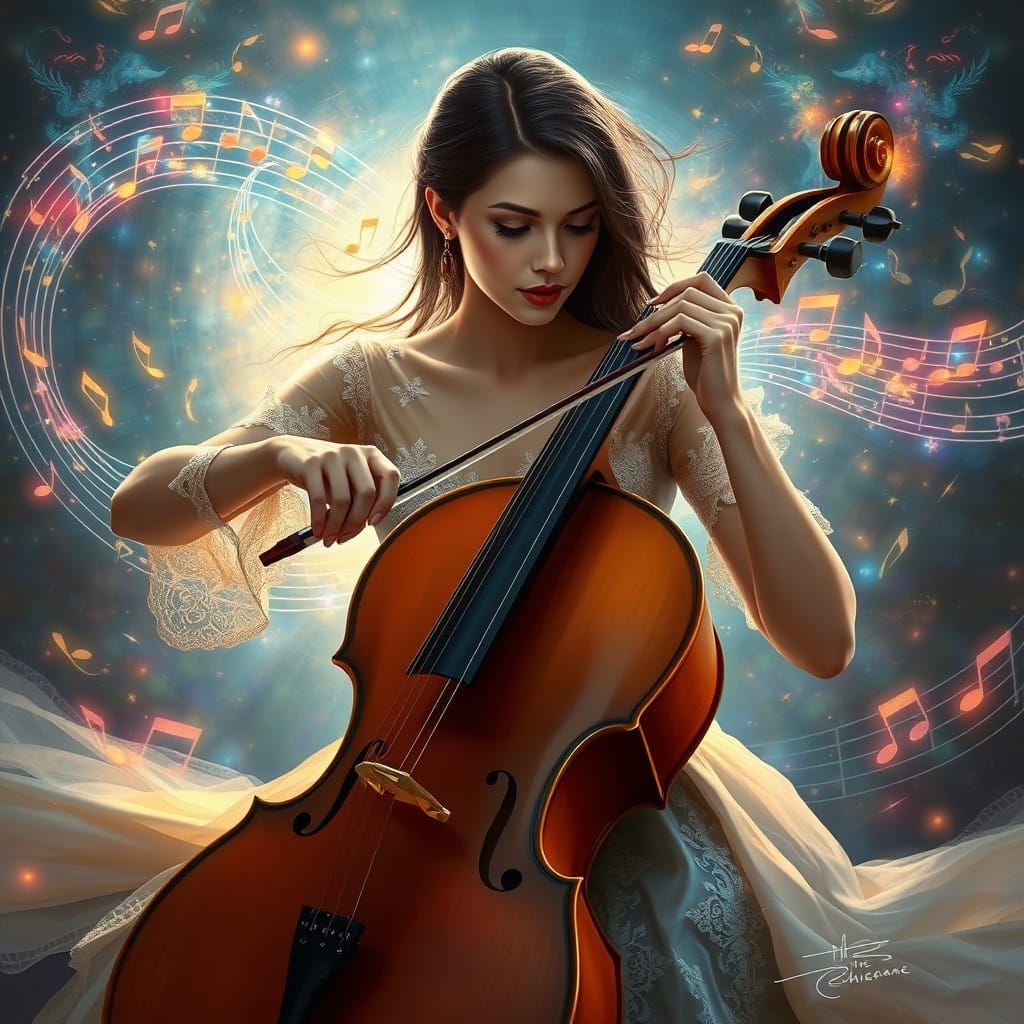 Ethereal Musician in Enchanted Fairyland