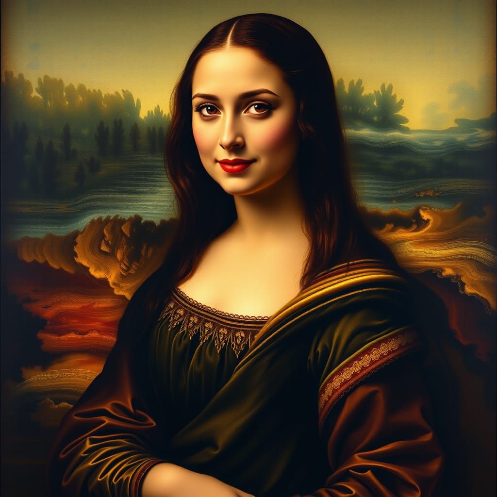 Sophia Loren as Mona Lisa Portrait