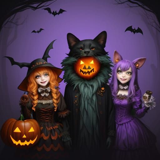 Whimsical Animals Party in Haunted House