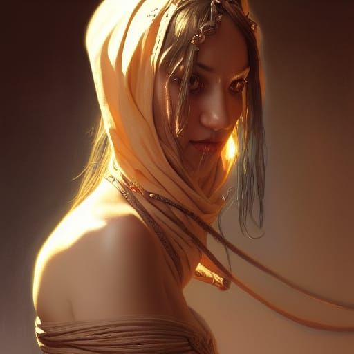 Priestess in Bondage: A Romantic Fantasy Portrait