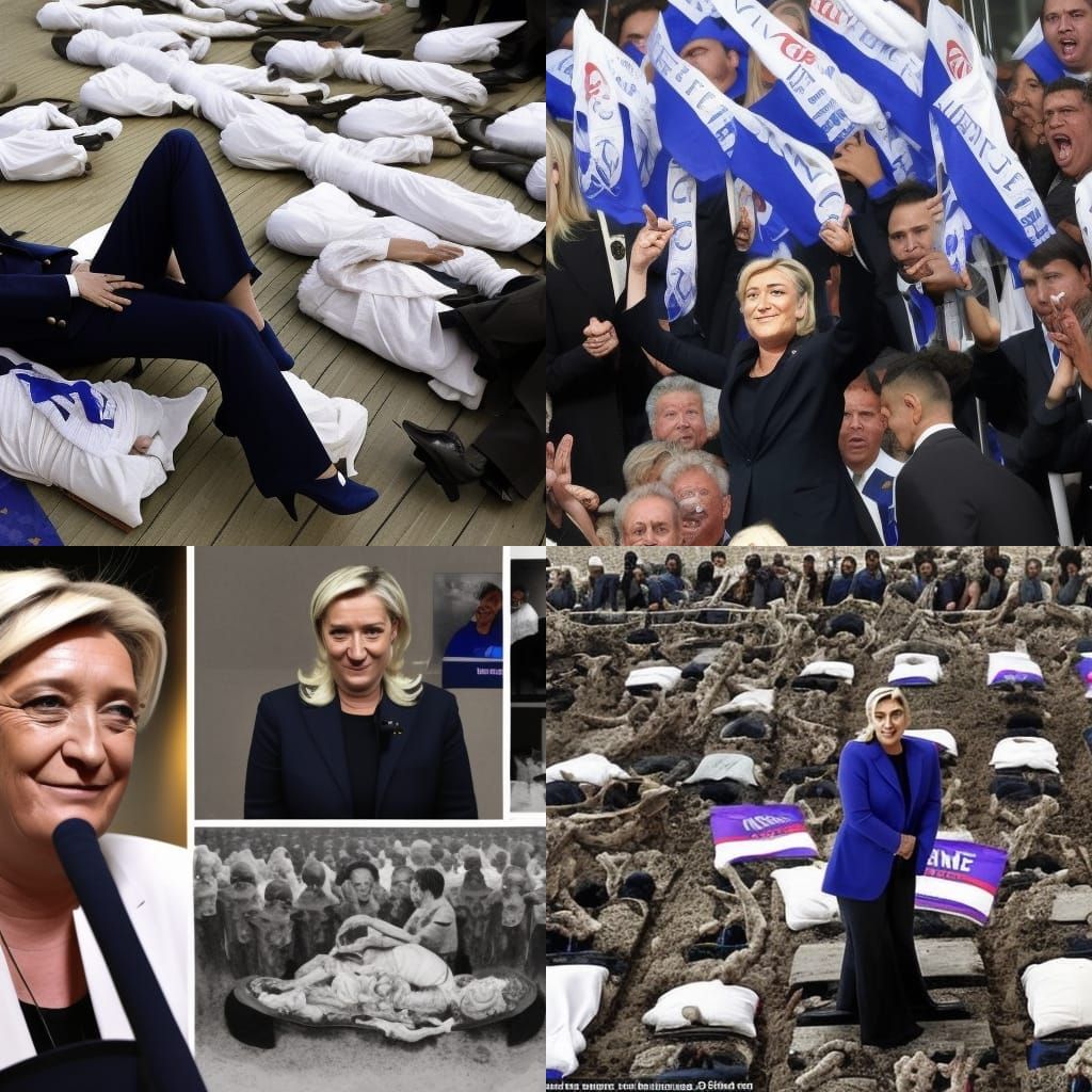 Political Figure on Corpse Throne: A Symbolic Image