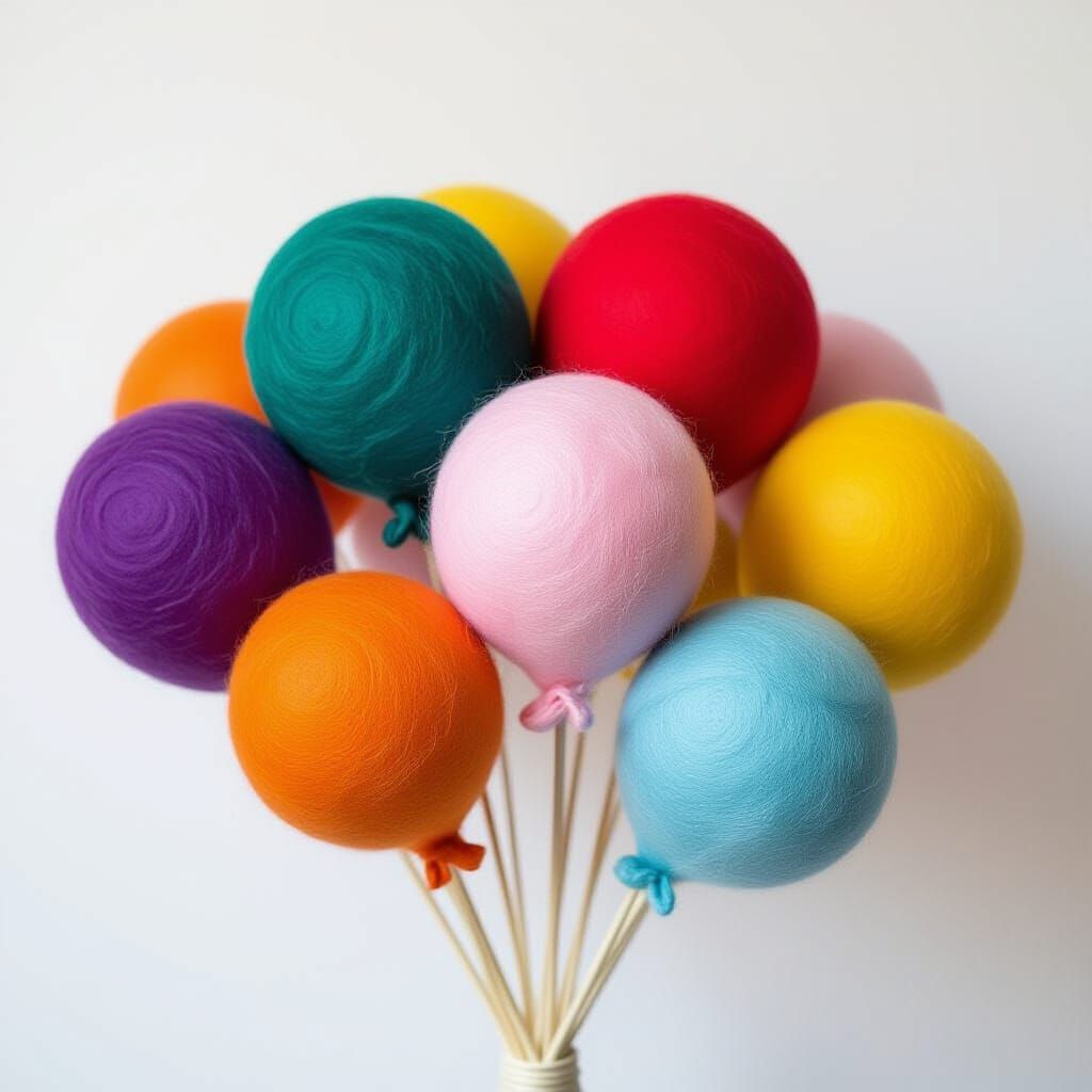 Felt Balloons: A Whimsical Display