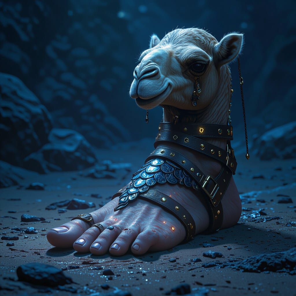 Camel Toe Foot in Detailed Matte Painting