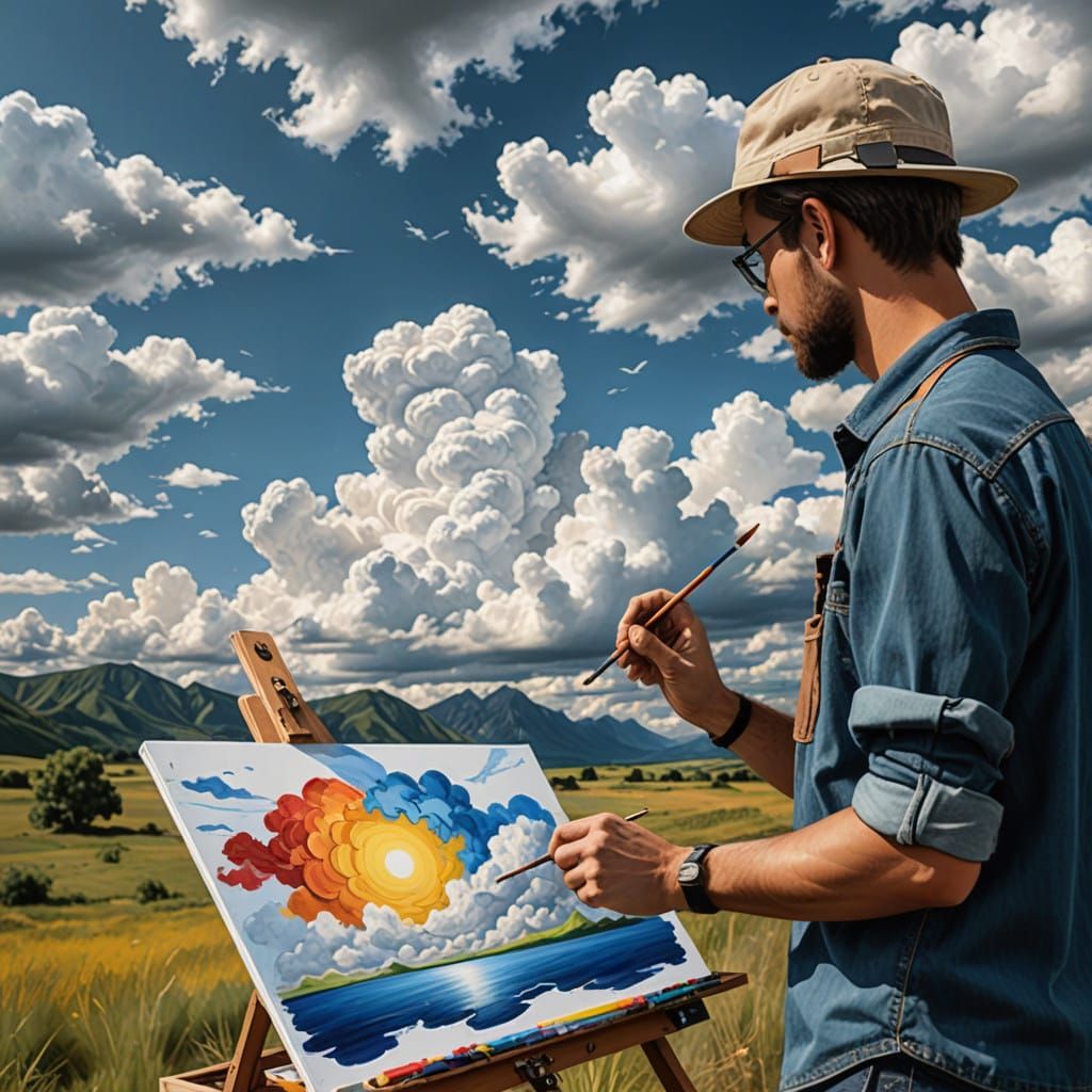 Whimsical Clouds in Vibrant Colors