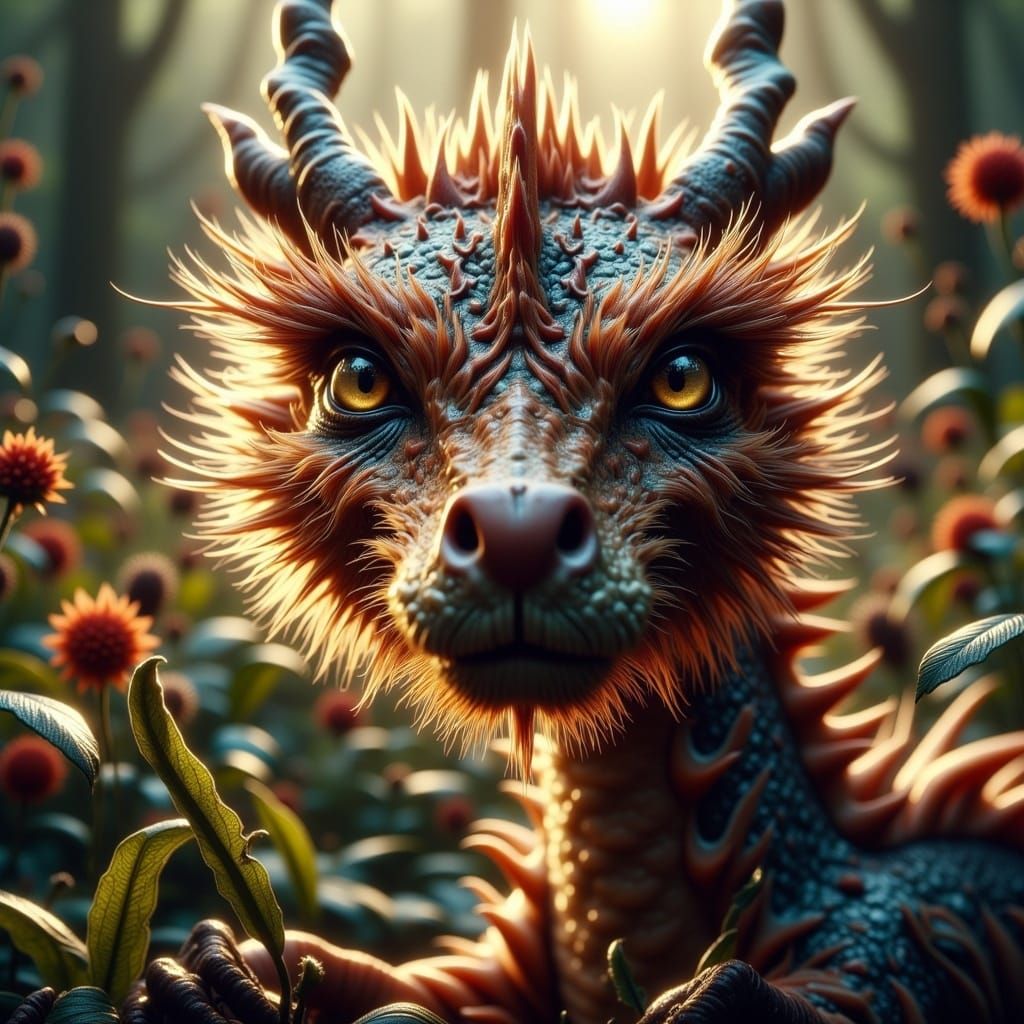 Hyperrealistic Dragon on Film, Professional Photography