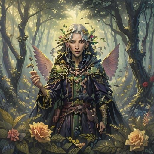 Flower Fairy Movie Poster Art in Enchanted Forest