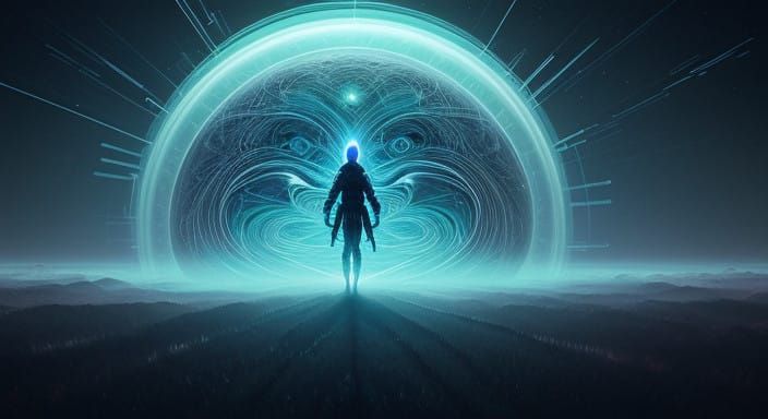 Ethereal Digital Being Embodies Fusion of Human Imagination....