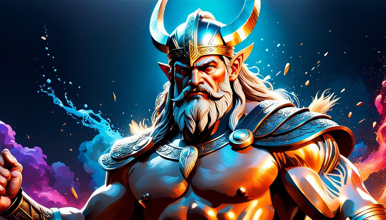Norse Gods Odin, Vili, and Vé: Hyperrealistic Art