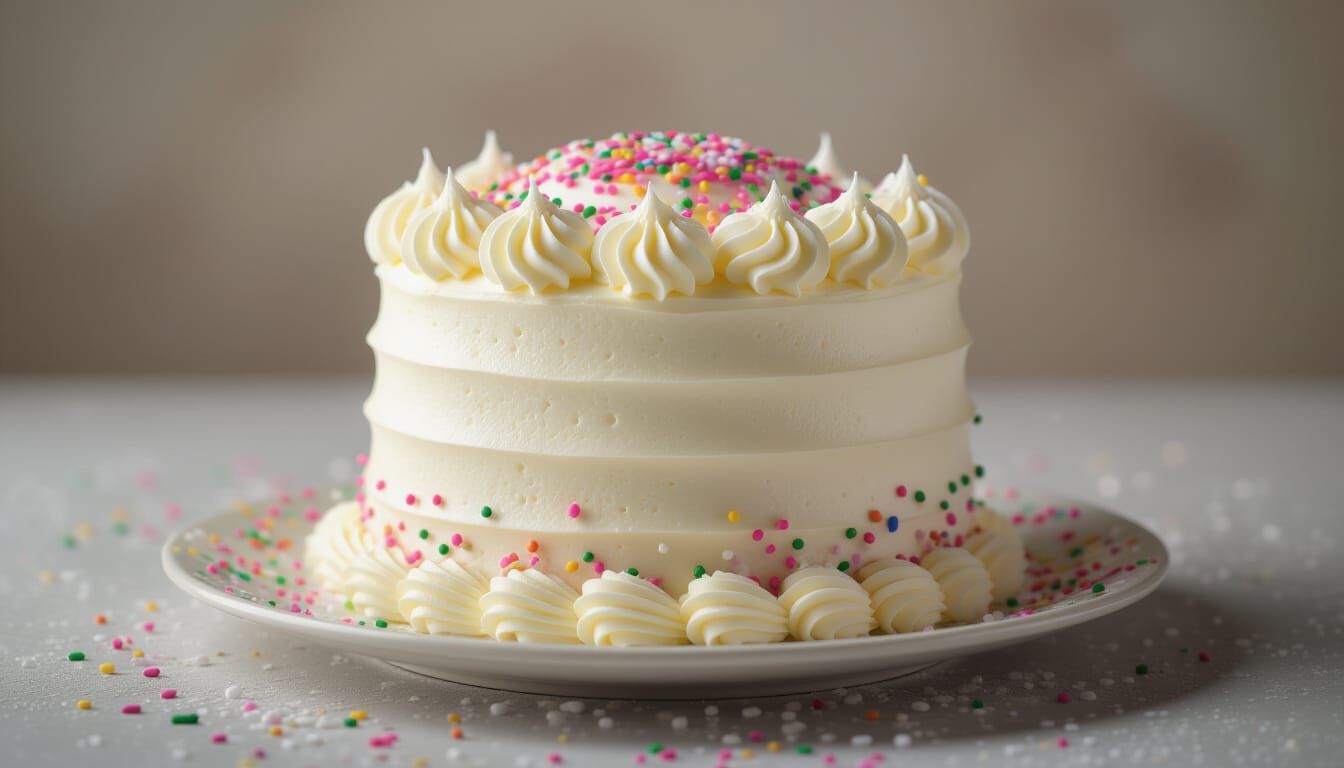 Photorealistic Cake Dough Hat with Frosting Edges