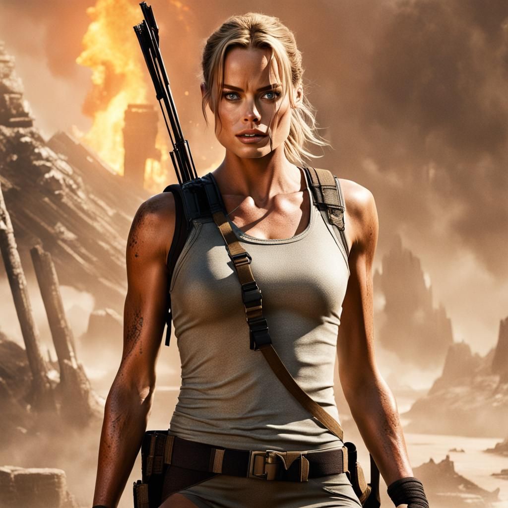 Strong Woman in Adventure Outfit