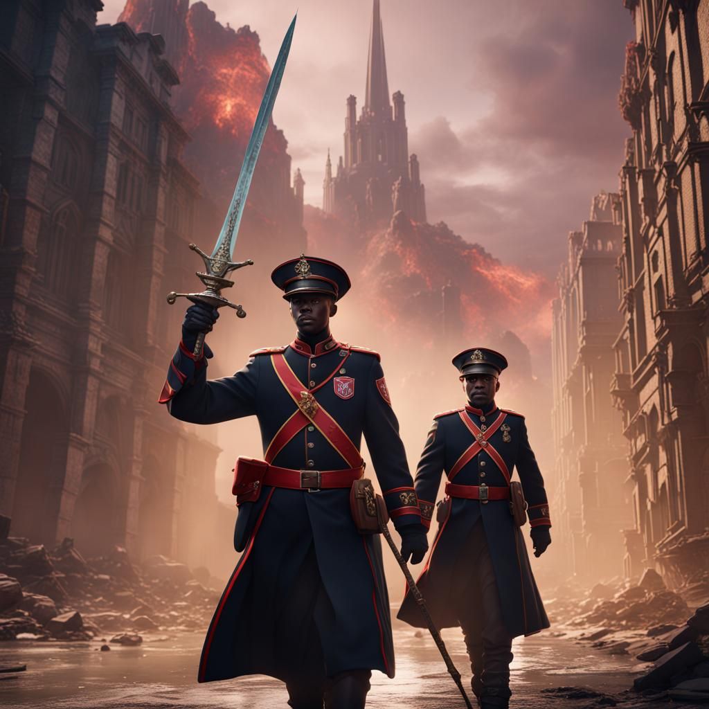 Salvation Army Soldiers with Sword: Fantasy Concept Art