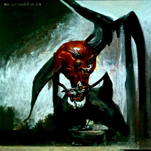Devil as Oil Painting by James Gurney