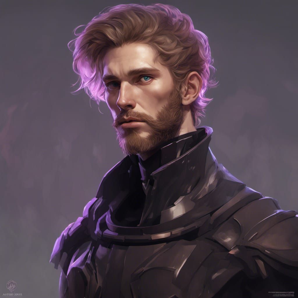 Malnourished Man in Oozy Armor, Detailed Portrait