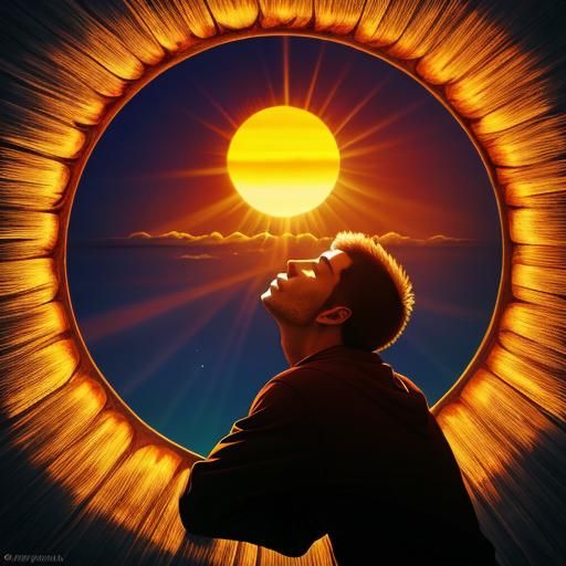 Abstract Sungazing AI Image