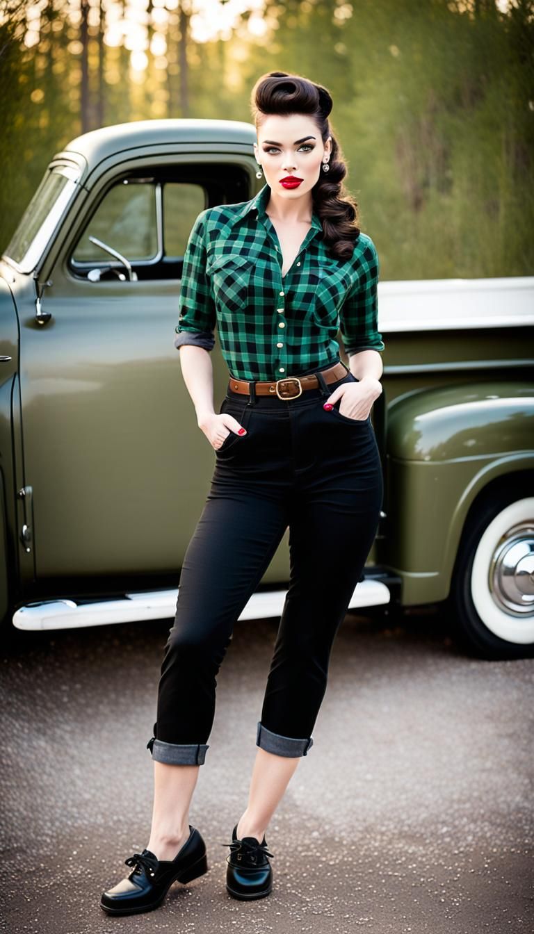 Hailee Steinfeld as 1950s Rockabilly Pin-Up