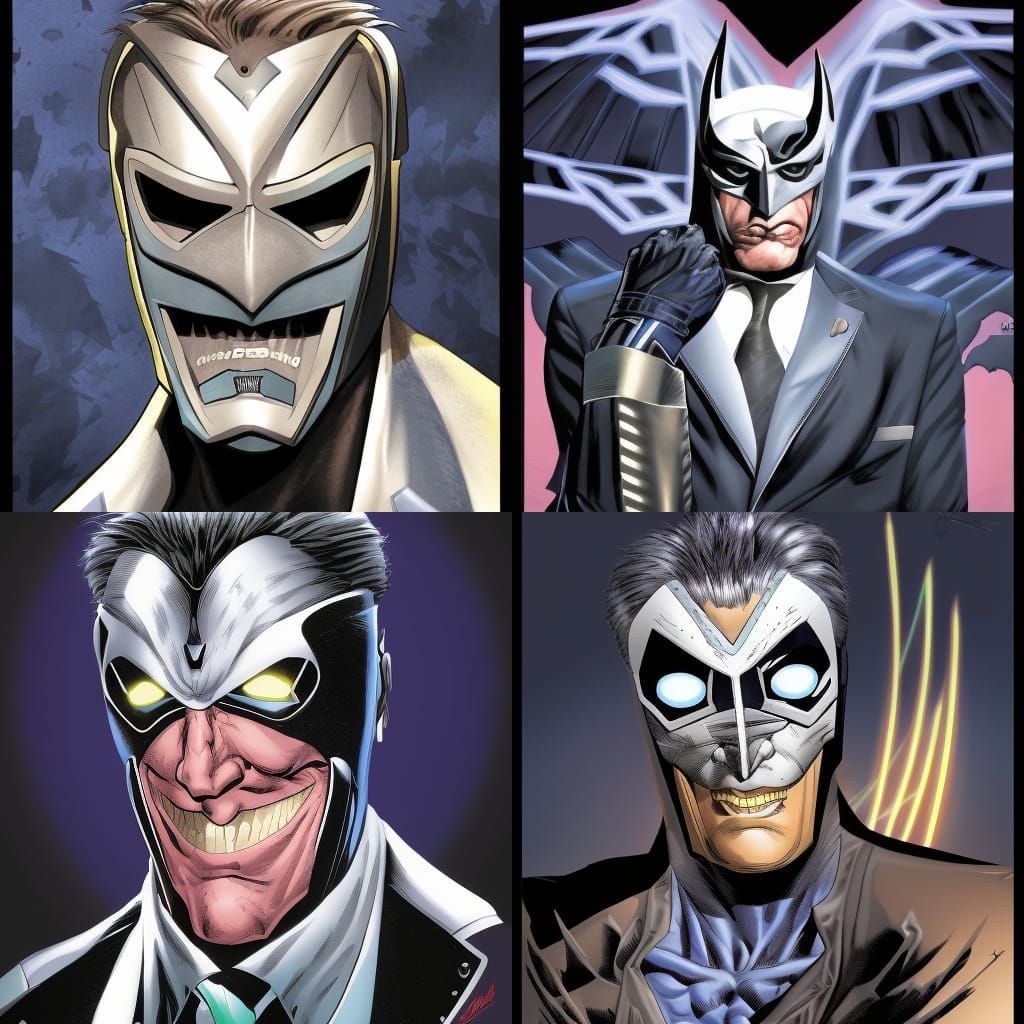 Owlman Comic Book Illustration in Digital Painting Style