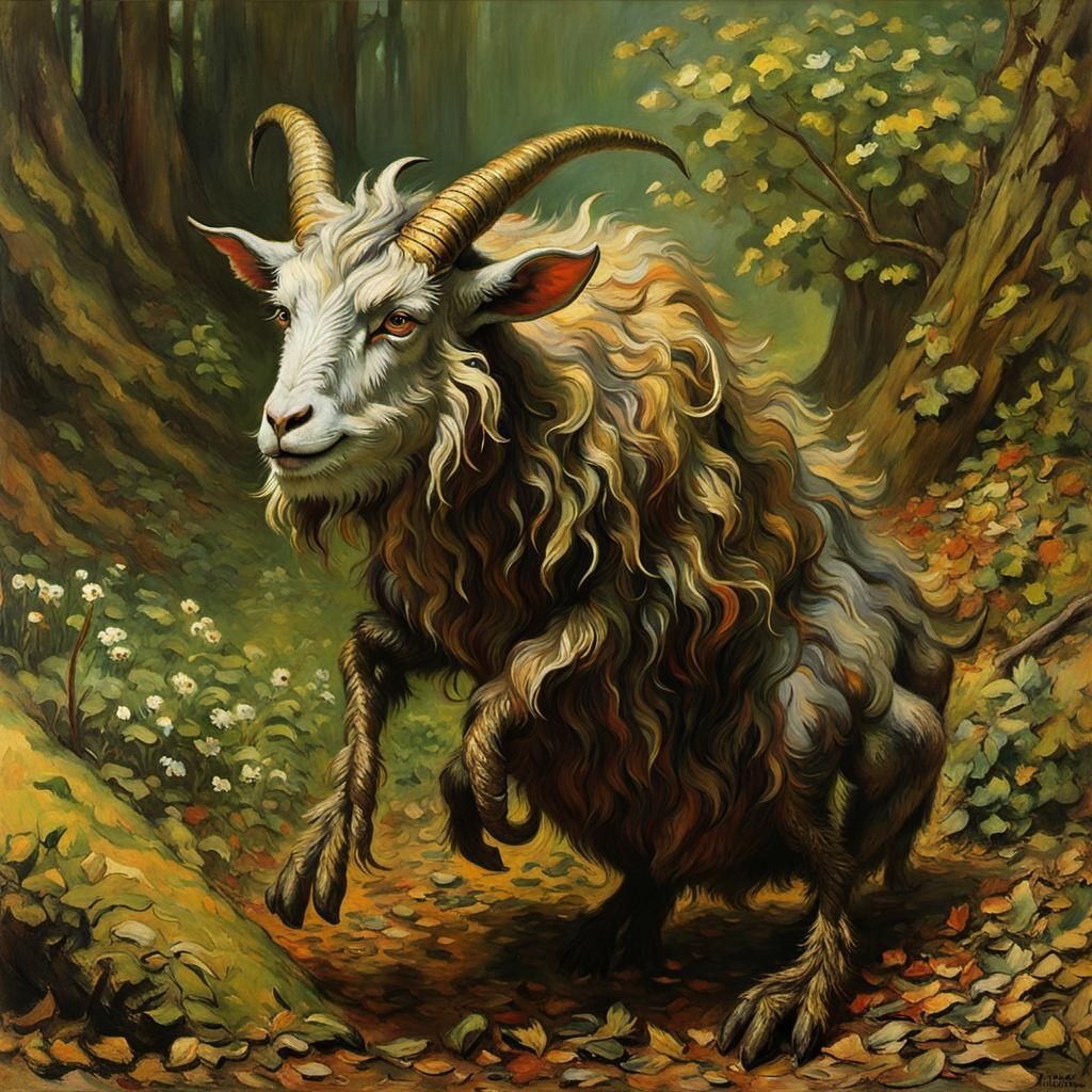 Feral Boy, Snallygaster, and Billygoat-Goblin in Impressioni...