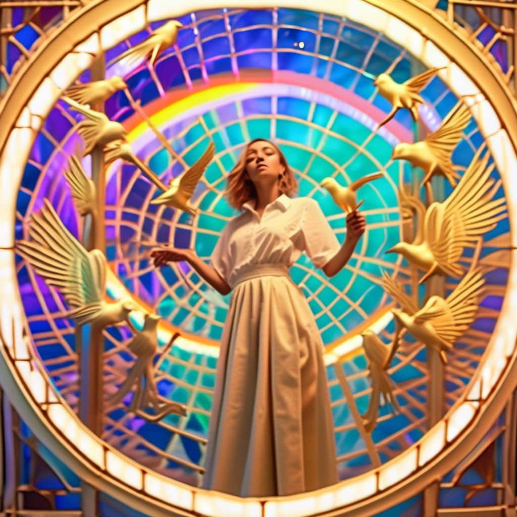 Painters and Goddess Sorceress on Rainbow Bridge