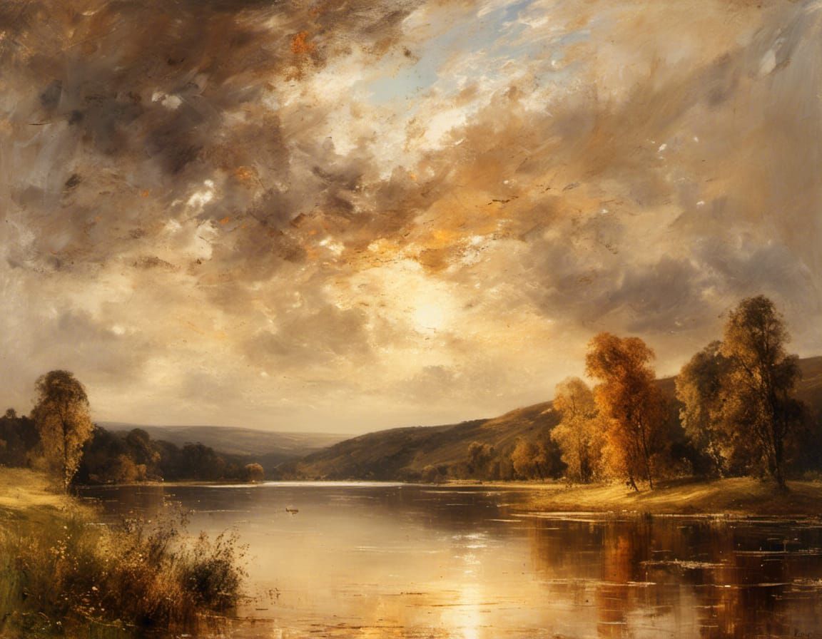 British Landscape Painting in the Style of Constable