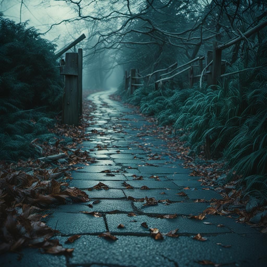 Cinematic East Wind Sweeping Leaves