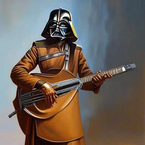 The Mandolinian: Oil Painting Inspired by Star Wars