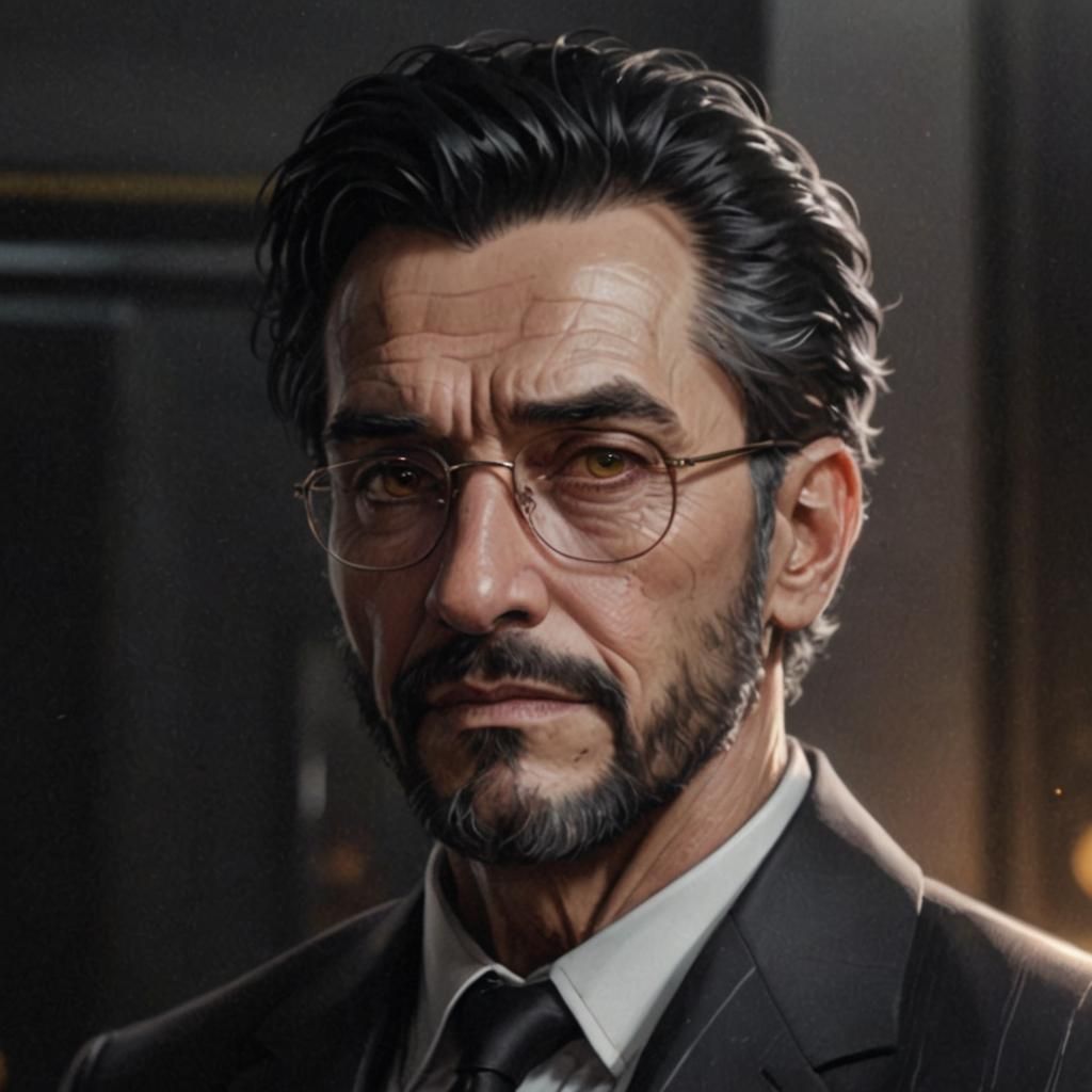 Cyberpunk Professor at High Society Party