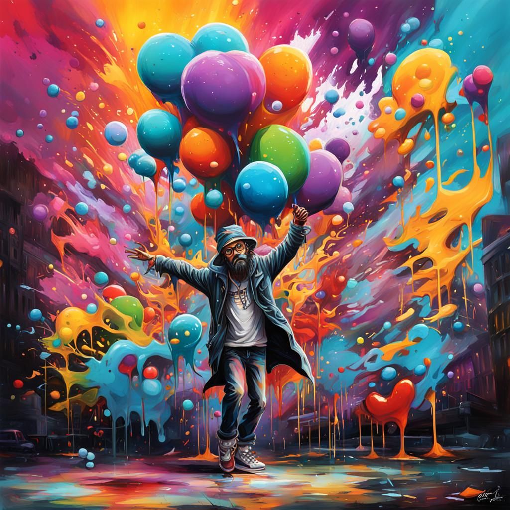 Colorful Melting Graffiti Art in Street Style