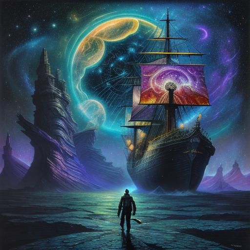 shin hanga light dust brutalism matte painting space Josephine Wall Jim Burns romanesque eldritch clockpunk impasto pixi...