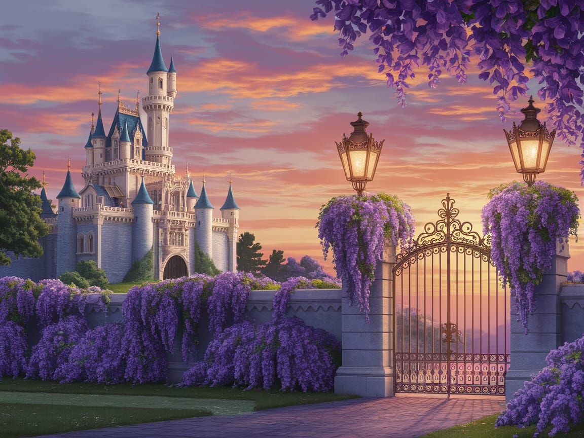 Fairytale Castle at Sunset: Disney Concept Art