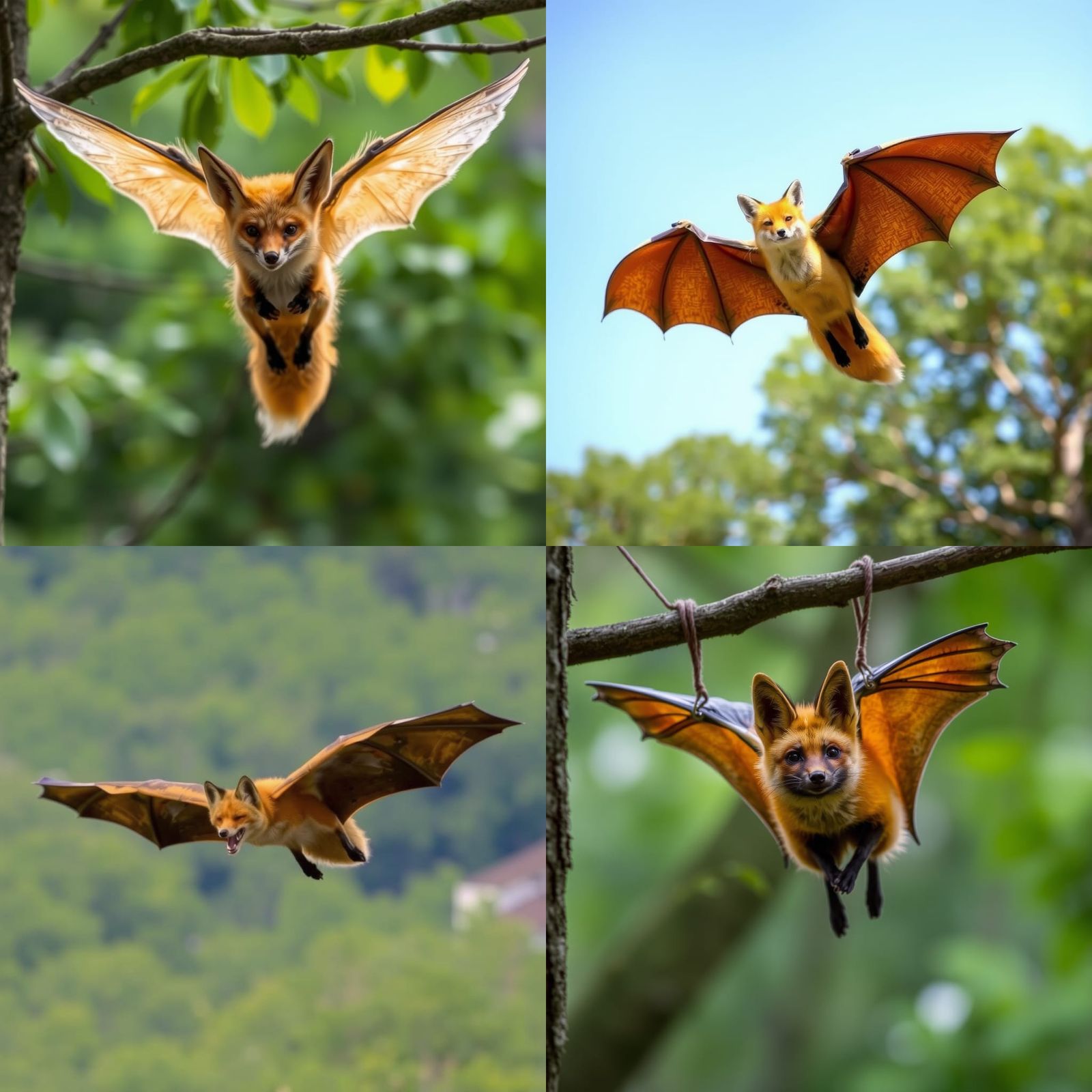 Majestic Flying Fox in Flight
