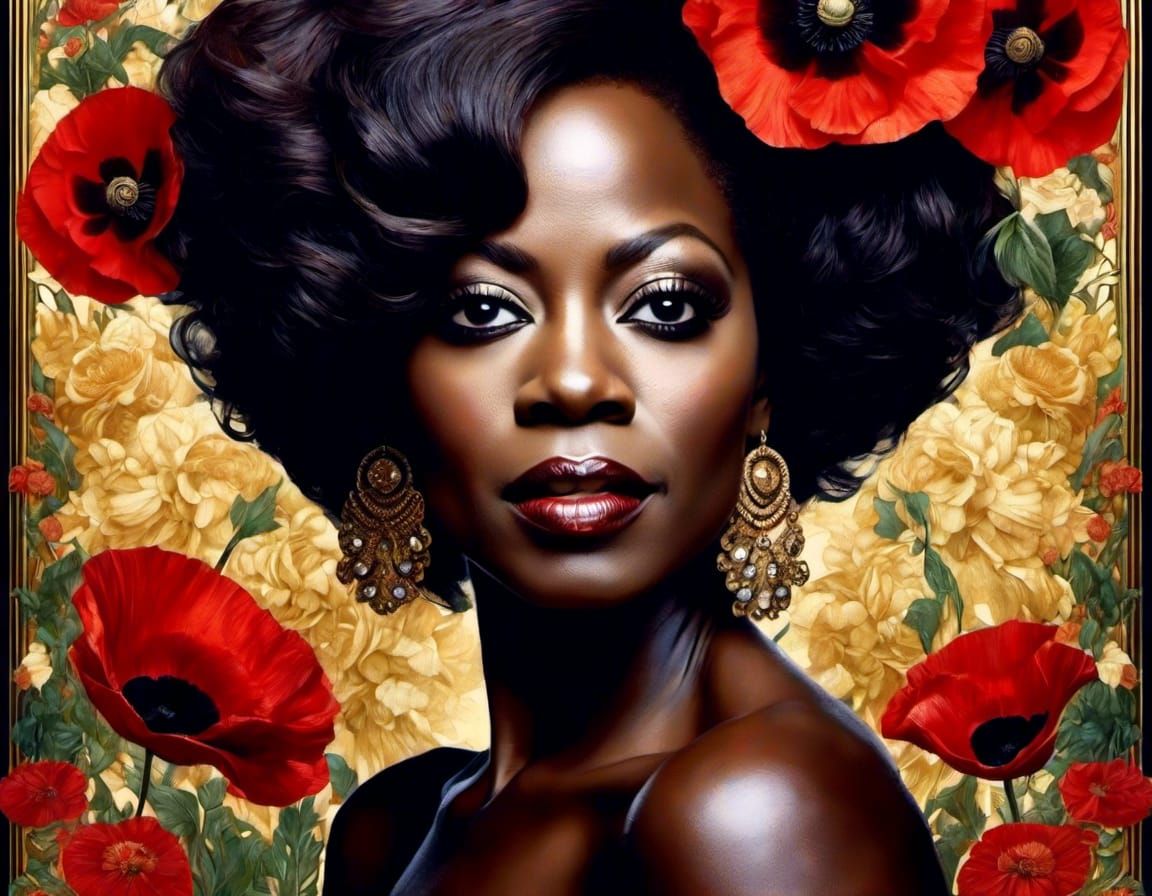 Viola Davis in Bohemian Art Nouveau Style