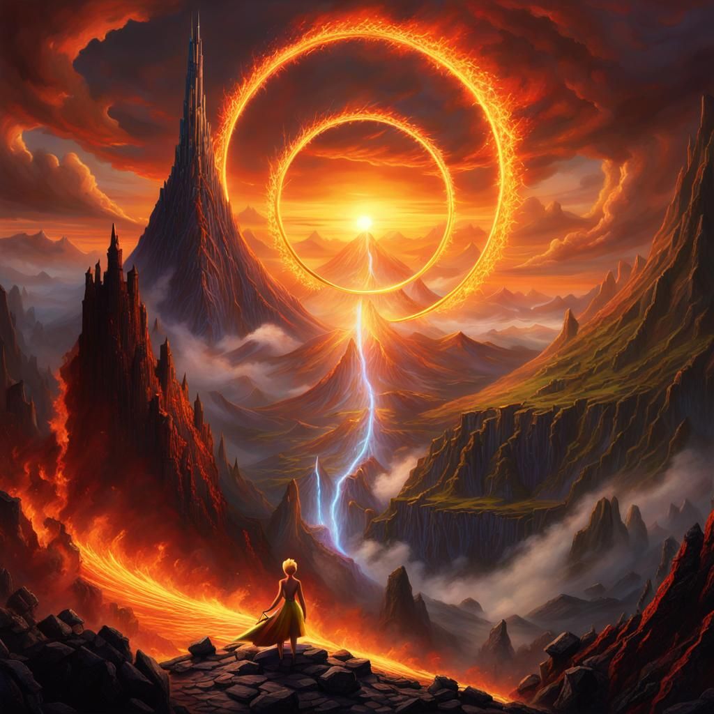 Tinkerbell Destroys the One Ring: Epic Fantasy Art