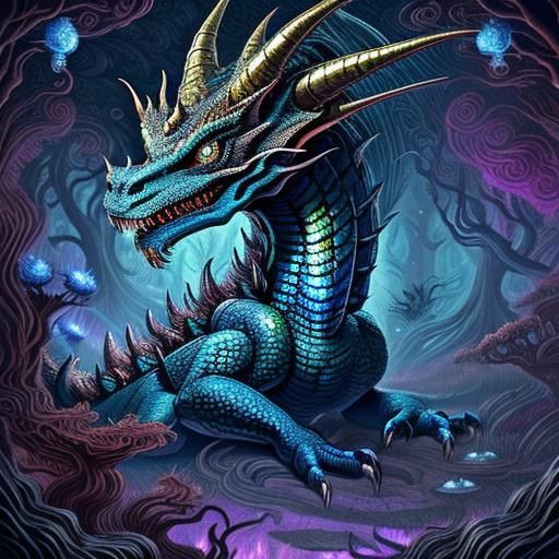 Ethereal Copper Dragoness with Druidic Magic