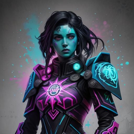 Neon Legion Adeptus Sororitas Graffiti Art