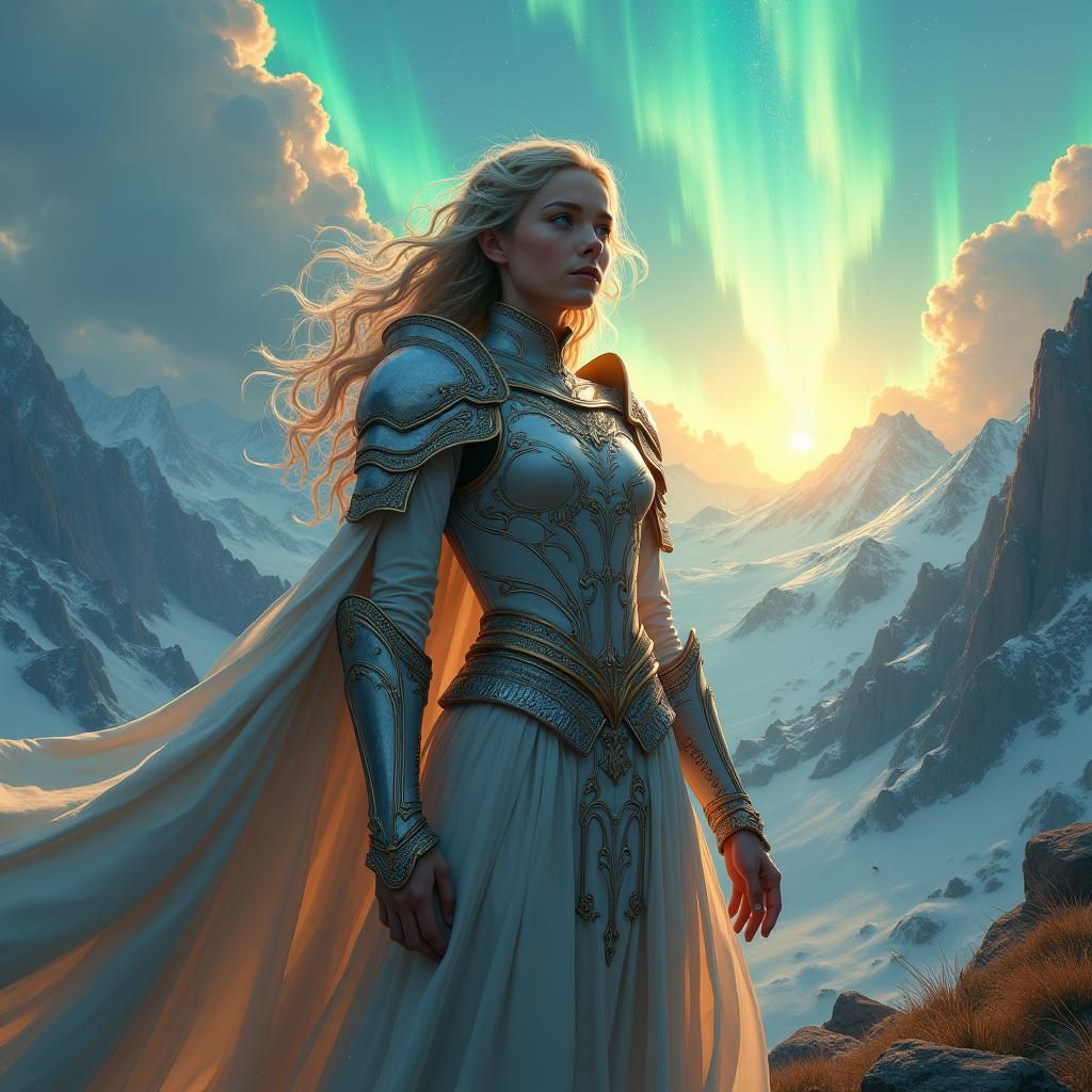 Armored Heroine in a Fantastical Realm