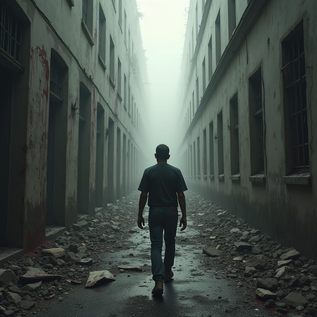 Abandoned Cityscape of Desolation and Horror