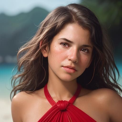 Girl in Red Bikini: Professional Color Portrait