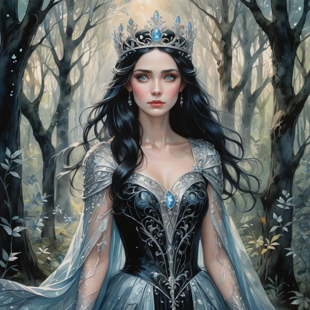Enchanting Fairy Queen in Dreamy Watercolor Style