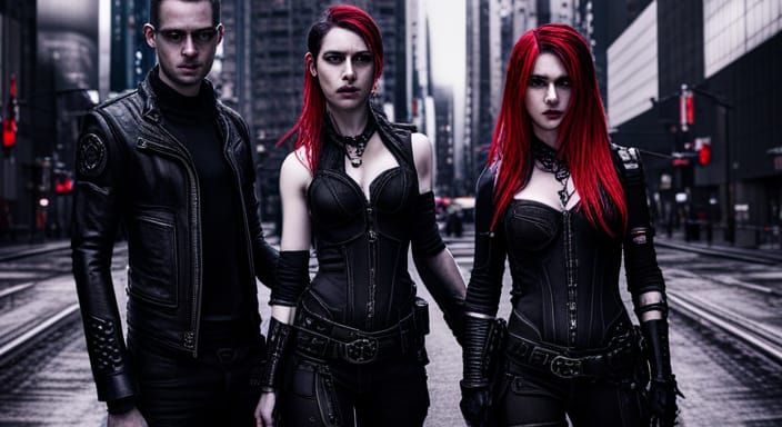 Cyberpunk Goth Couple in High Definition