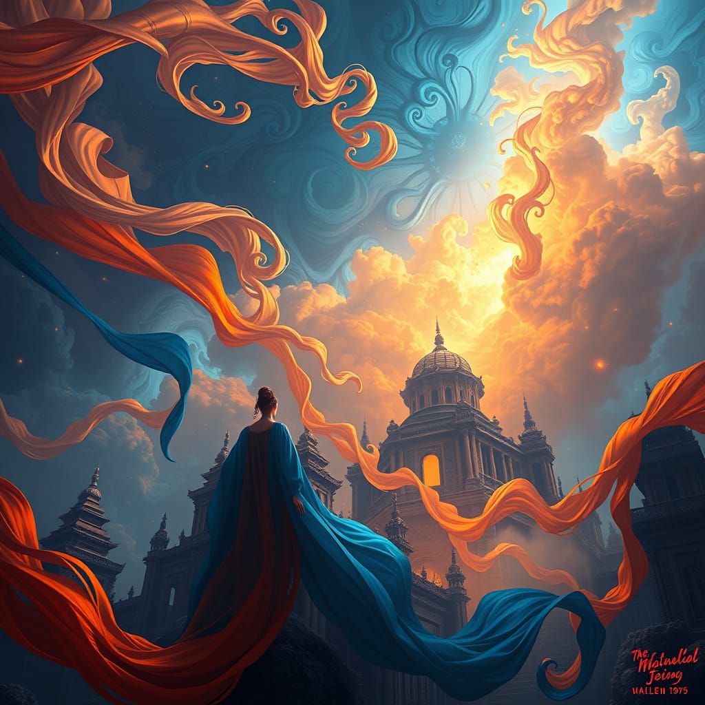 Ethereal Dreamscapes in Cyberpunk Style