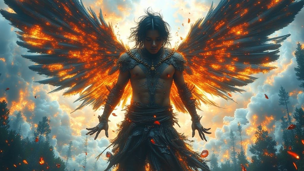 Anime Warrior Unleashes Power in Dynamic Art Style