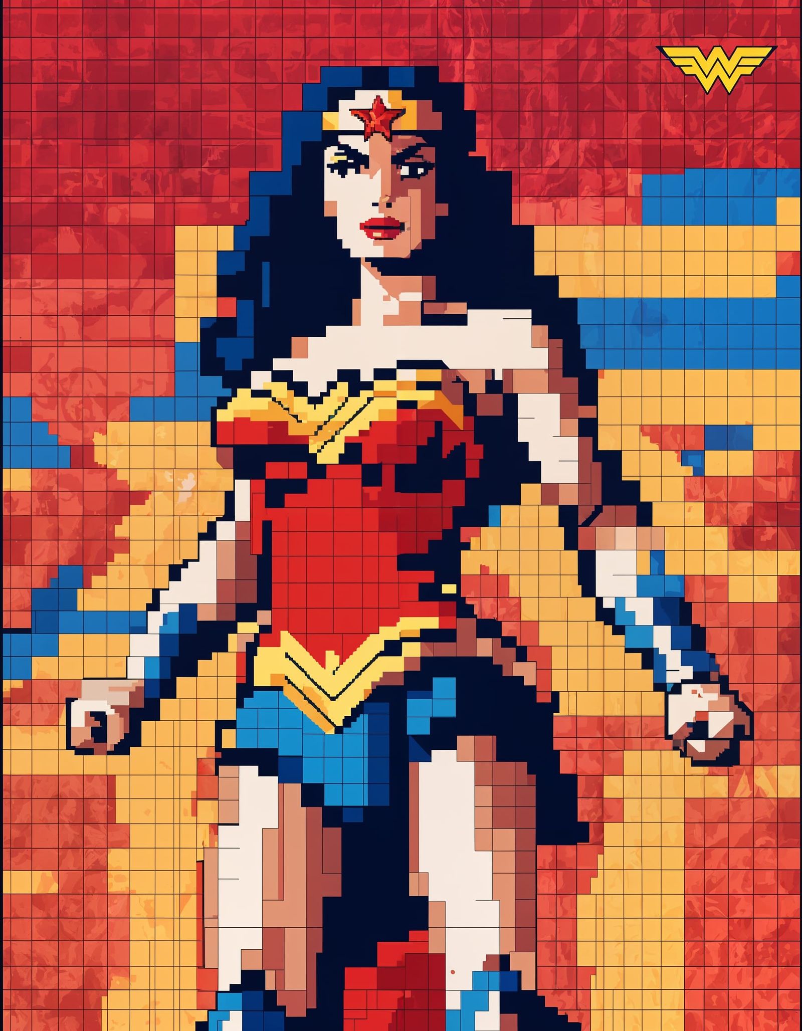 Wonder Woman 1984 Pixel Art Poster