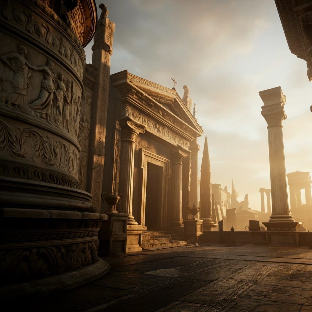 Epic Ancient Roman Cityscape in Unreal Engine 5