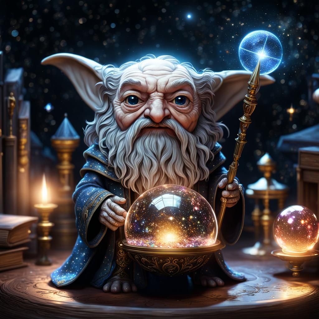 Cute Baby Wizard in Faberge Style