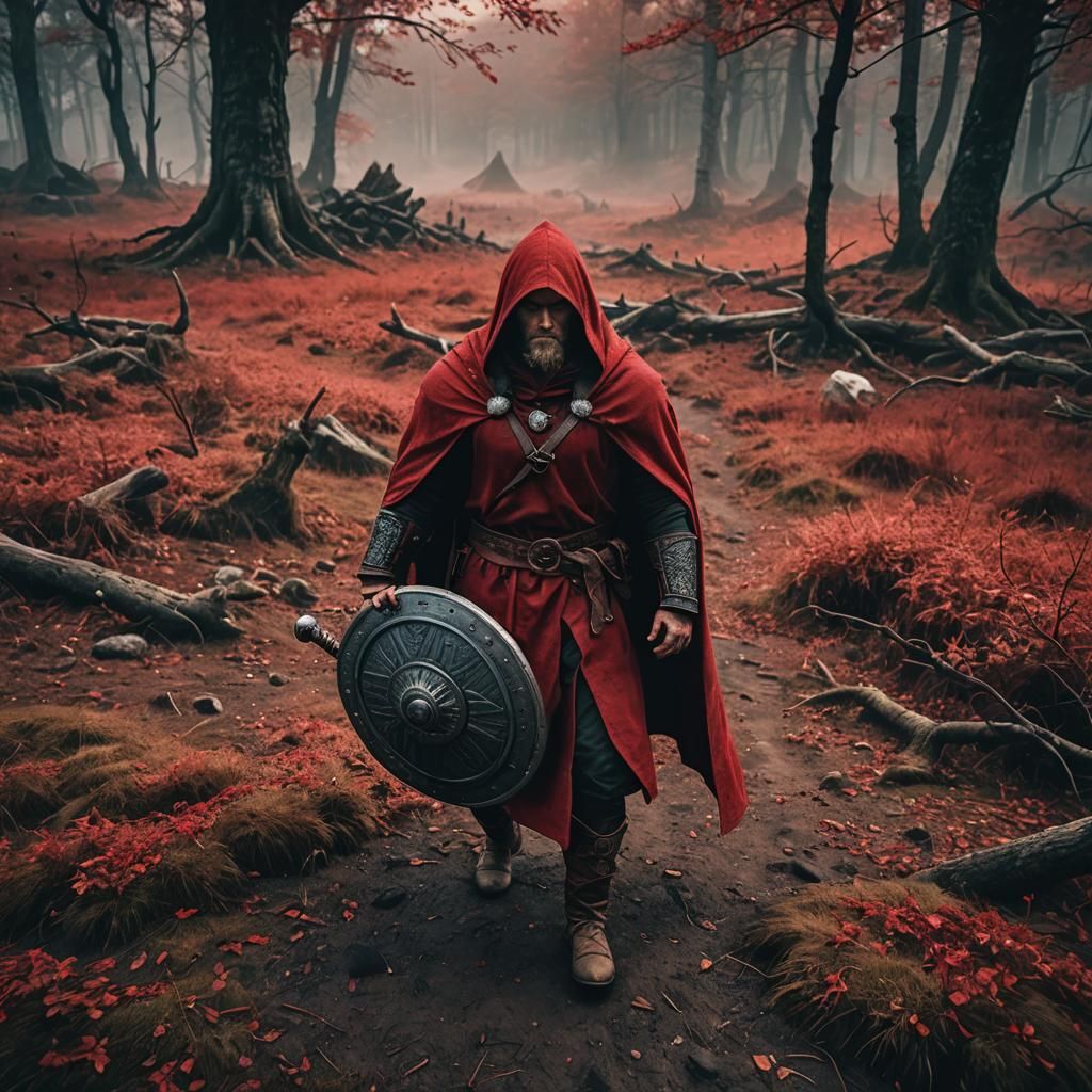 Valheim Viking Protected by Blood Magic Shield